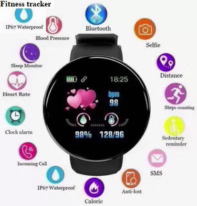 Actariat PA309 D18_PLUS SLEEP TRACKER HEART RATE SMART WATCH BLACK(PACK ...