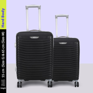 TrekLite Hard Body 2 Luggage Set - 8 Wheels, Black Pack of 2 - Image 5