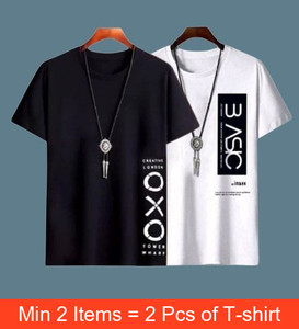 Shopsy Farlucci Printed Men Black, White T-Shirt - Image 1