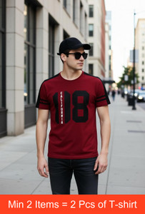 Stylesmyth Printed Men Maroon T-Shirt - Image 6