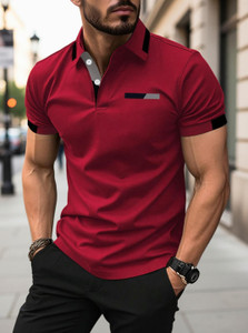 MD by Mathra Dass Solid Men Maroon T-Shirt - Image 6