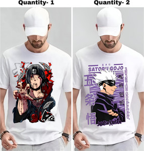 Anime Graphic Print Men White T-Shirt - Image 2