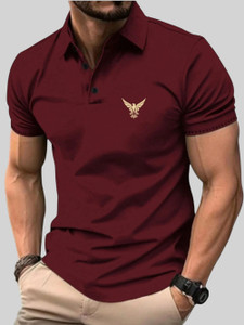 Tazo Color Block Men Maroon T-Shirt - Image 3