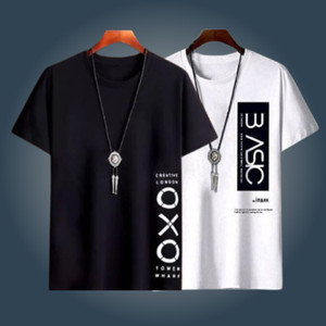 AXXITUDE Printed Men Black, White T-Shirt - Image 5