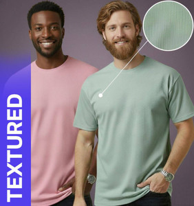 Shopsy Fashion Globe Textured Men Pink, Green T-Shirt - Image 1