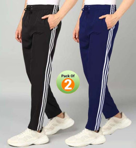 Shopsy WESTMAN Striped Men Black Dark Blue Track Pants - Image 1