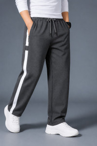 Shopsy MSREALSON Striped Men Black, Grey Track Pants - Image 1