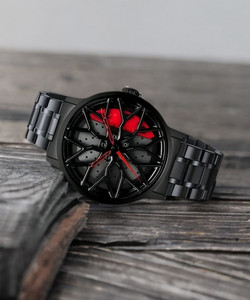 HDITA Men's Red Car Wheel Spinning Gyro Watch - Image 6