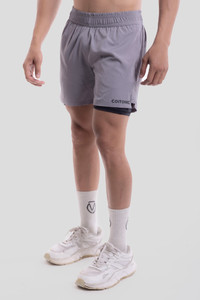 COITONIC Men Grey Sports Shorts - Image 6