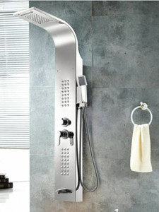 Bhm Panel Without Led Shower Panel Rain Fall Waterfall Chrome Shower Set Wall Mounted Hot And