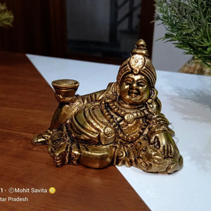 VEDIC CRAFT Brass Statue of Lord Kubera Sitting | Hindu god Kubera Idol ...