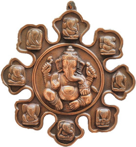 Portachiavi Muro Decorativo JaipurCrafts – Alluminio E ABS – 6 Pioli Finitura Rame – 20x3x2.5 Cm