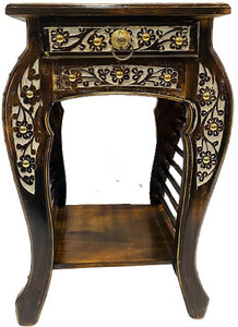 Musa Kazim Handicrafts Wooden Stool/Bedside Table/for Bedroom Solid ...