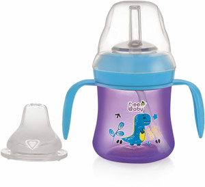 Beebaby Dino 2 in 1 Spout & Straw Sippy Cup for Baby, Leak Proof Sipper