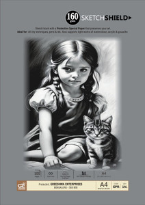 Greeshma A4 Artist Drawing Book - 100 Pages 160 GSM wiro Bound Sketch ...