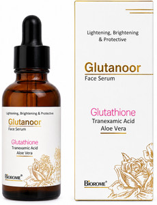 Biorome Glutanoor Face Serum l Brightening Glutathione & Tranexamic Acid Serum with Aloe Vera Price in India