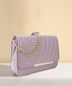 Light Purple Quilted Sling Bag main image 1