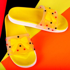 Girls yellow online slippers