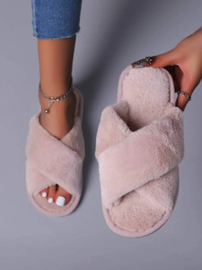 White cross hotsell over slippers