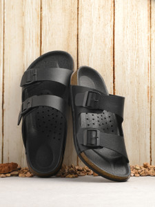 aadi men black sandals