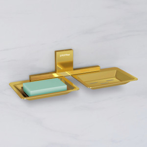 Plantex Crystal 304 Grade Stainless Steel Double Soap Stand/Dual Soap ...