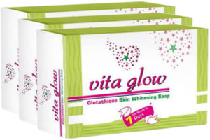 vita glow glutathione soap Skin Whitening (pack of 3) Size:36 Pack 083000160301 glutathione purslane journal The