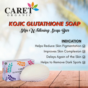 Caret Organic Glutathione & Vitamin C Soap For Skin Whitening & Brightening -Paraben Free