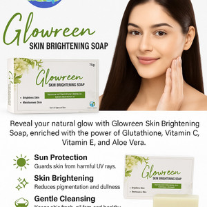 glutathione skin lightening & brightening soap product info and reviews GLOWREEN Glutathione Cosmetics Abidjan