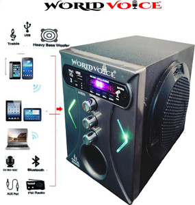 Buy world voice Bluetooth GREY LED Sub-woofer Speaker/ECHO MIC SYSTEM
