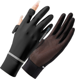 PALAY Hand Gloves for Women Sun Protection Summer Cooling Black