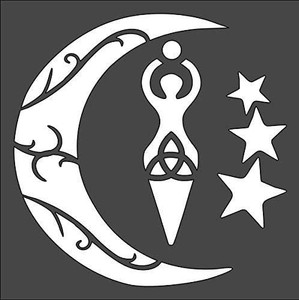 Kachi Pencil Art &amp; Craft Layering Stencil, Wiccan Goddess 8X8 in Crafts ...