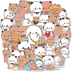 Durga Gift Store 4 cm Bubu Dudu Sticker Self Adhesive Sticker