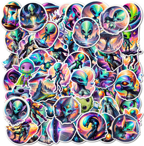 EXO DECOR 4.72 cm Cute Alien UFO Space Cartoon Stickers for Kids Teens ...