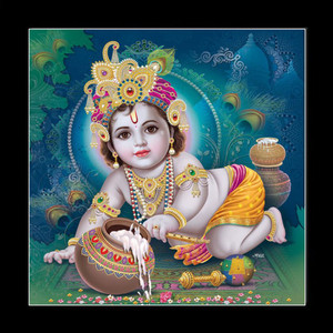 Voorkoms 20 Cm Bal Krishna Kanha Ji Photo Frame Home D cor Wall D cor voorkoms-20-cm-bal-krishna-kanha-ji-photo-frame-home-d-cor-wall-d-cor