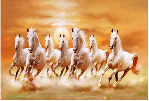 AK GRAPHICS 75 cm RANING HORS WALL STICKER Self Adhesive Sticker