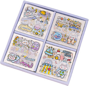 Skstore 22.8 cm Kawaii Stickers Gift Box Set 100 Sheets Decorative ...