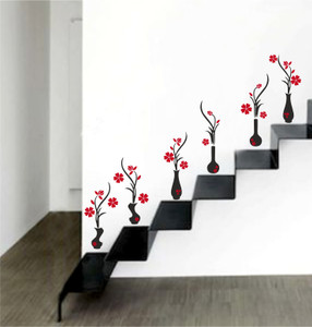 rawpockets 100 cm Decorative Flower Vase Pot Self Adhesive Sticker ...