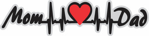 The Printpack 15 cm I love Mom Dad Bike Self Adhesive Sticker Price