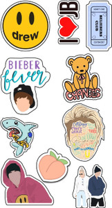 PHONE ANTICS 3.81 cm Justin Bieber Themed Stickers | DIY Decoration