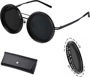4MADS FASHION Round Sunglasses Black - Image 6