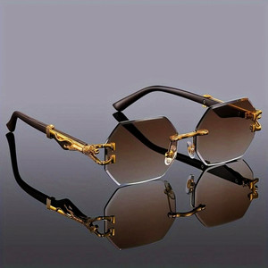 eyedens Octagonal Sunglasses Brown - Image 6