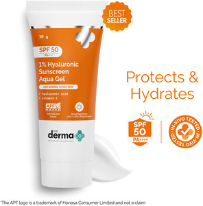 The Derma Co Sunscreen SPF 50 PA++++ 1% Hyaluronic Aqua Gel - Image 6