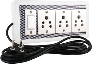 Ziltos 3 Socket & 1 Switch Board with 3 Yard wire 3 Socket Extension ...
