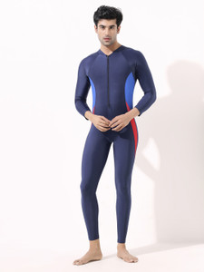 swimming dress for men Lycot Wetsuit Full Bodysuit Long Sleeve Scuba Diving Surf Suit Solid Men Swimsuit made from Polyester Men's Swimwear | Men's Bathing