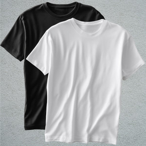 KNYTE Men Round Neck Black, White T-Shirt - Image 6
