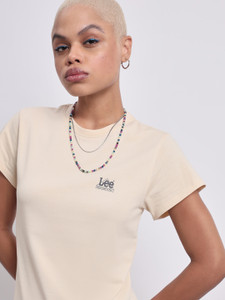 Lee Beige Cotton Men T-Shirt main image 1