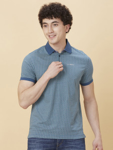 Marine Blue Slim Fit Round Neck Men's T-Shirt by Being Human Clothing