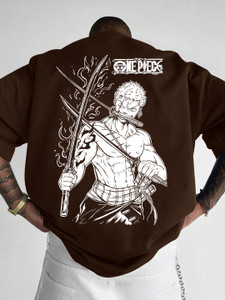 Benny Brooks Printed Men Brown T-Shirt - Image 4