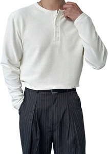 The Modern Soul Men's White Henley Neck T-Shirt - Image 6