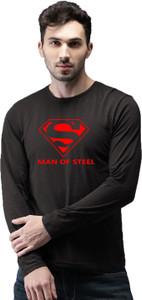 Organic Chics Printed Men Round Neck Black T-Shirt - Buy Organic Chics